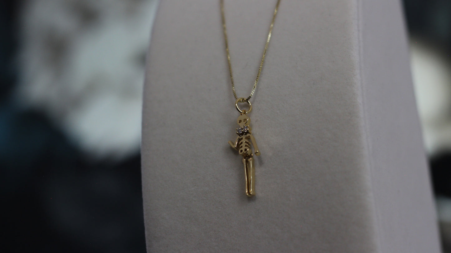 Dancing Skeleton Necklace